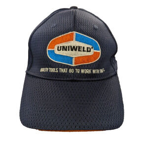 Uniweld Hat Smartech One Size Logo Hat Vintage Tools Blue Stretch band